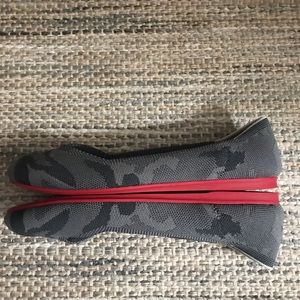 Rothy’s Grey Camo Flats (red soles)